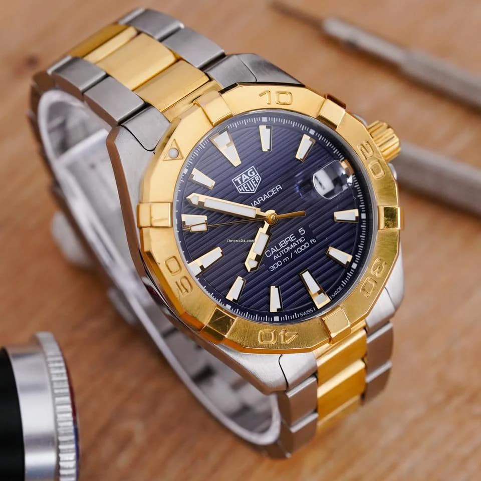 TAG Heuer Aquaracer WBD2120.BB0930 Color Two-tone Dial Blue Men's Watch