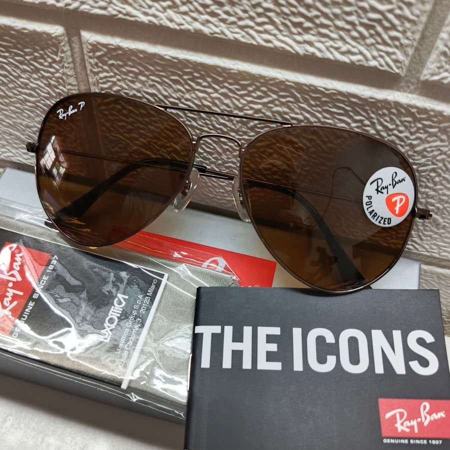 Gambar dari Kacamata Original Rayban Aviator RB3026 Full Brown