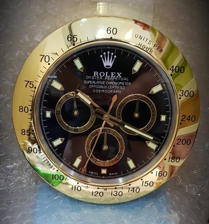 Gambar dari Jam Dinding Rolex Daytona Gold Dial Black Clone 1:1 Limited Edition