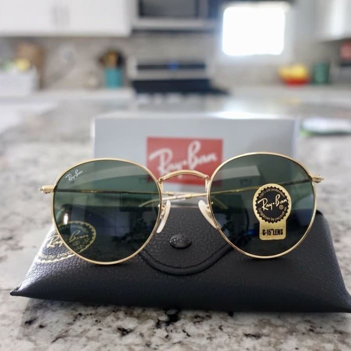 Gambar dari Kacamata Original Rayban RB3447 Round Gold Metal