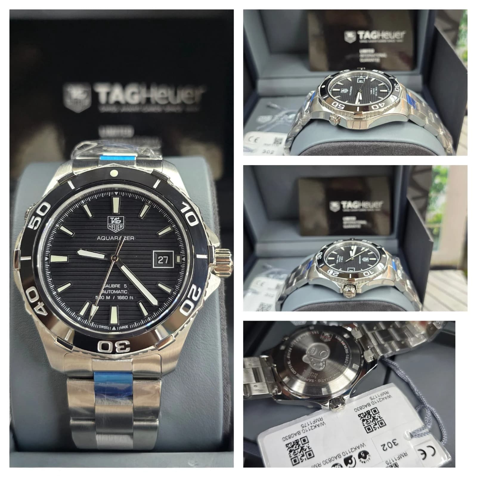 Gambar dari Tag Heuer Aquaracer WAK2110.BA0830 Calibre 5 Automatic Ceramic Black Dial