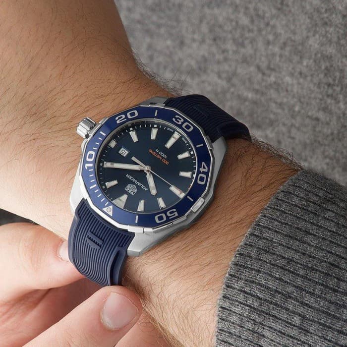 Gambar dari Tag Heuer Aquaracer WAY101C.FT6153 Dial Blue Rubber Original