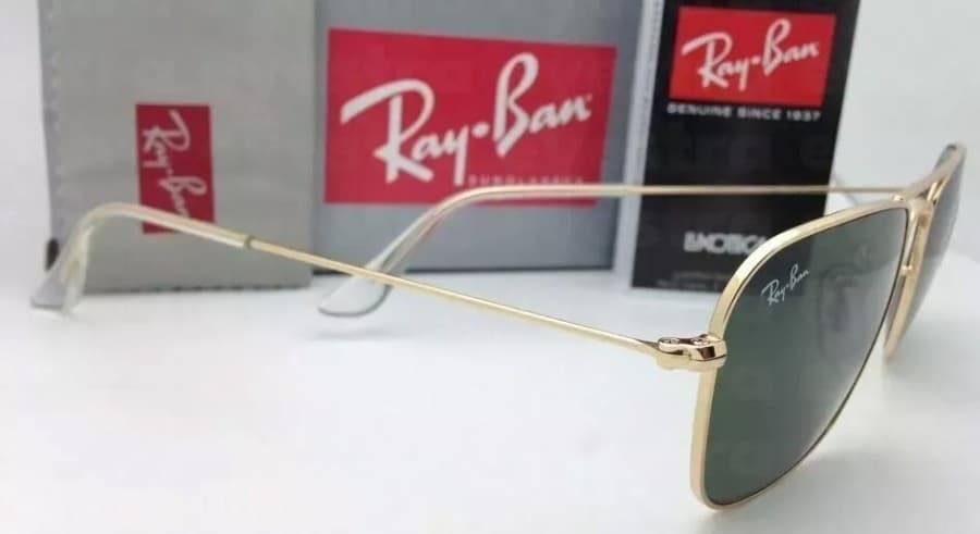 Gambar dari Kacamata Original Rayban Caravan RB3136 Gold Frame Black Lens