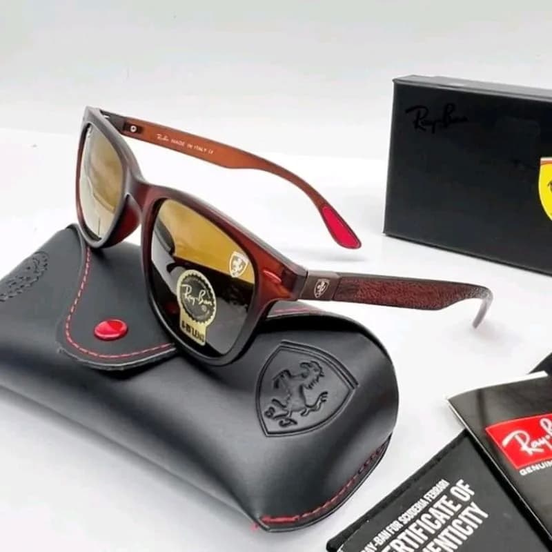Gambar dari Kacamata Original Ray-Ban RB4195 Scuderia Ferrari Brown Doff
