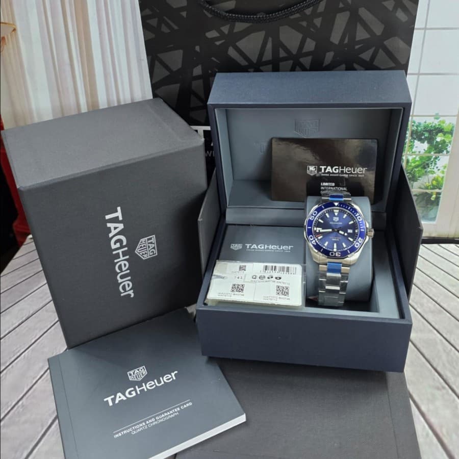 Gambar dari Tag Heuer Aquaracer WAY101C.BA0746 Mens Blue Dial Watch