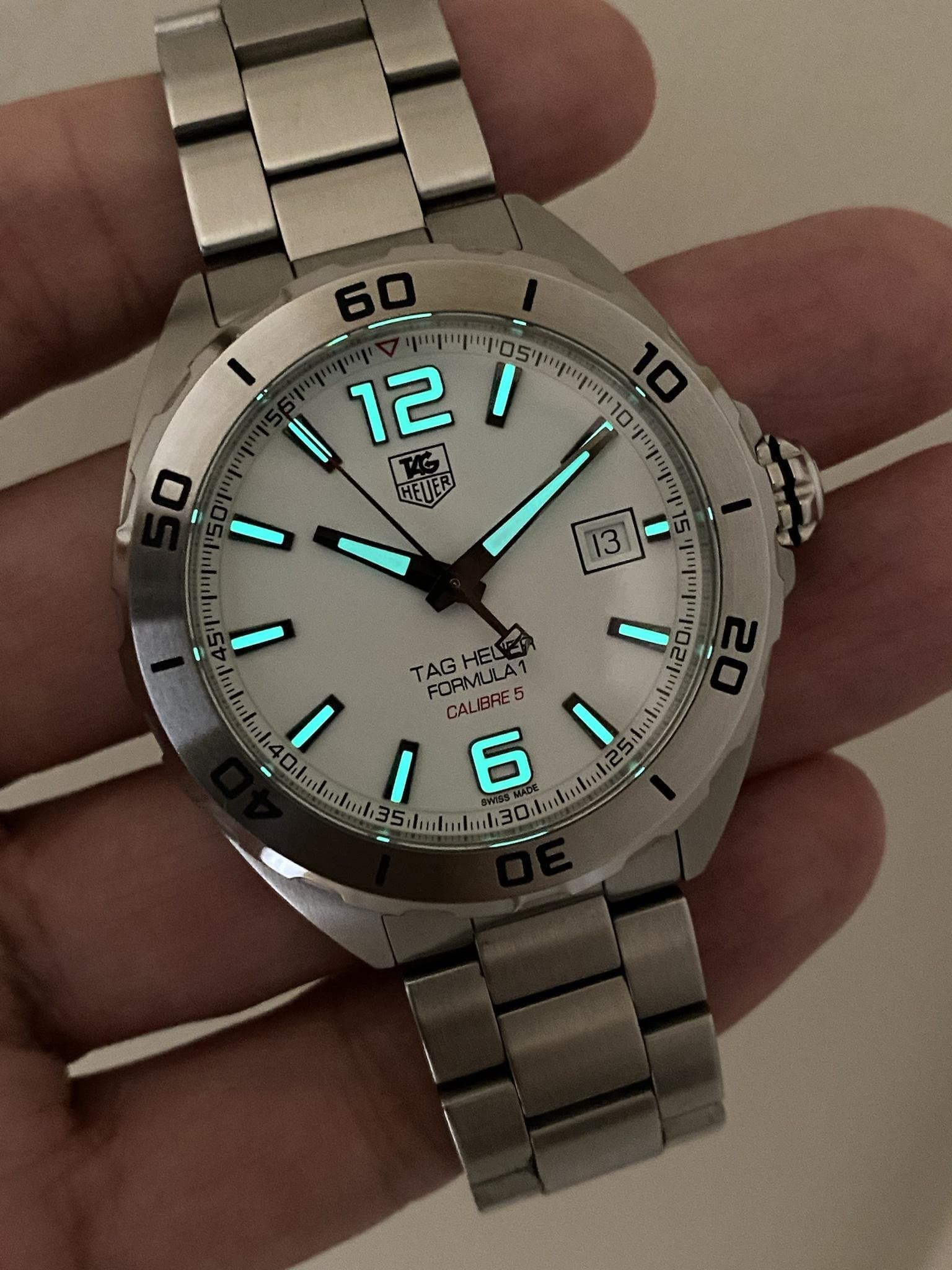 Gambar dari Tag Heuer Formula 1 Calibre 5 WAZ2114.BA0875 Automatic White Dial