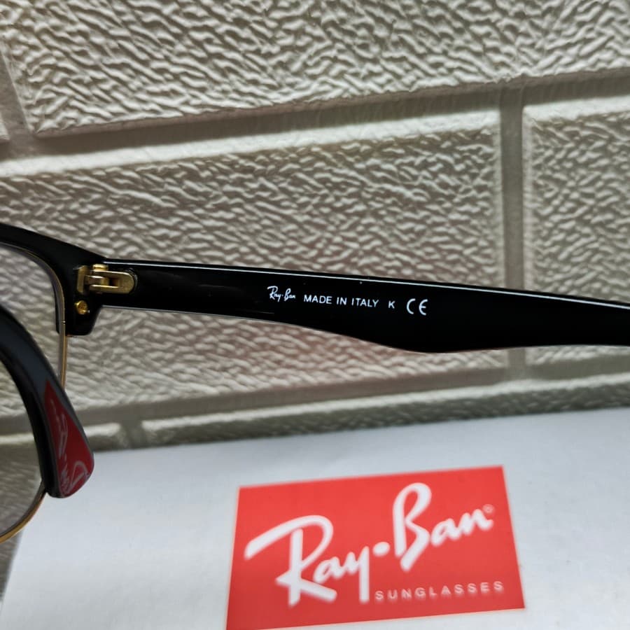 Gambar dari Kacamata Original Rayban RB4175 Clubmaster Oversized Black Glossy