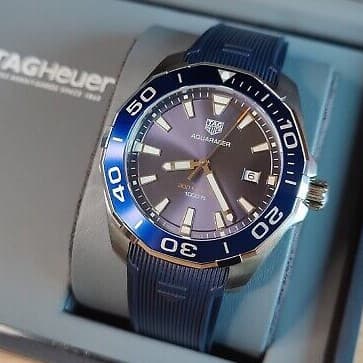 Gambar dari Tag Heuer Aquaracer WAY101C.FT6153 Dial Blue Rubber Original