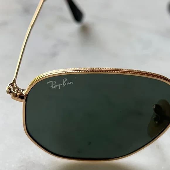 Gambar dari Kacamata Original Rayban Hexagonal RB3548 Gold Frame