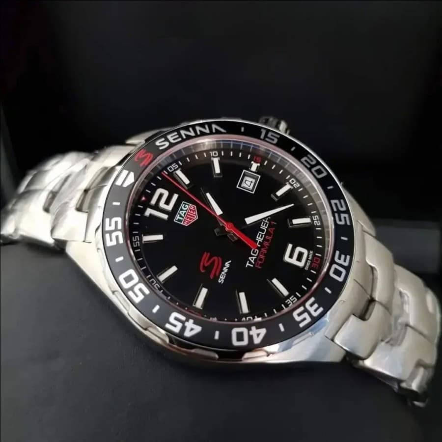 Gambar dari Tag Heuer Formula 1 WAZ1012.BA0883 Aston Senna Black Dial Watch