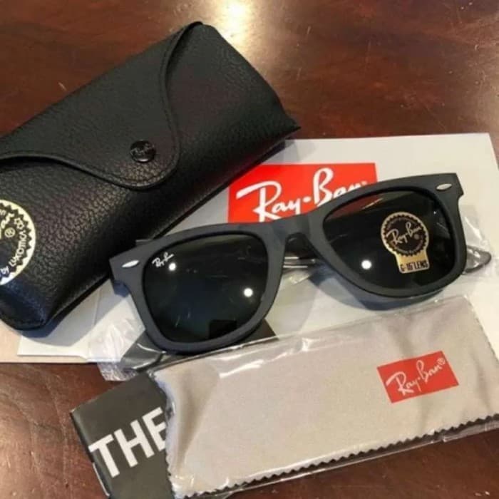 Kacamata Original Rayban RB2140A Wayfarer Frame Black Doff