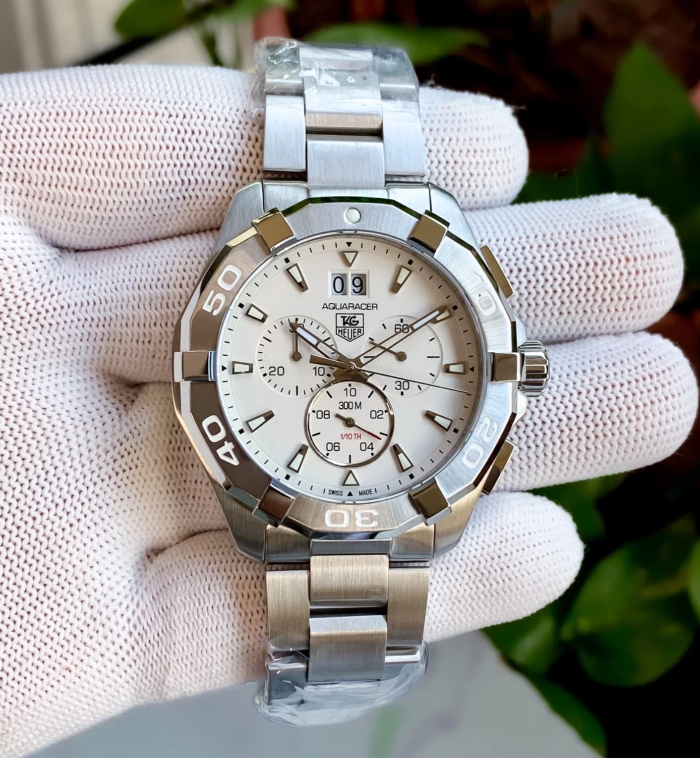 Tag Heuer Aquaracer CAY1111.BA0927 Chronograph White Dial