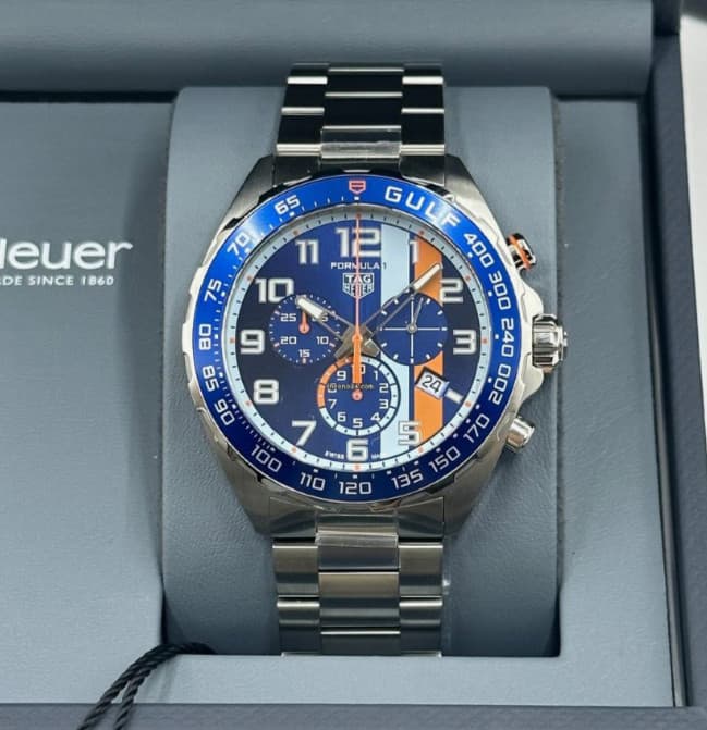 TAG Heuer Formula 1 CAZ101AT.BA0842 Gulf Edition Blue dial Mens Watch