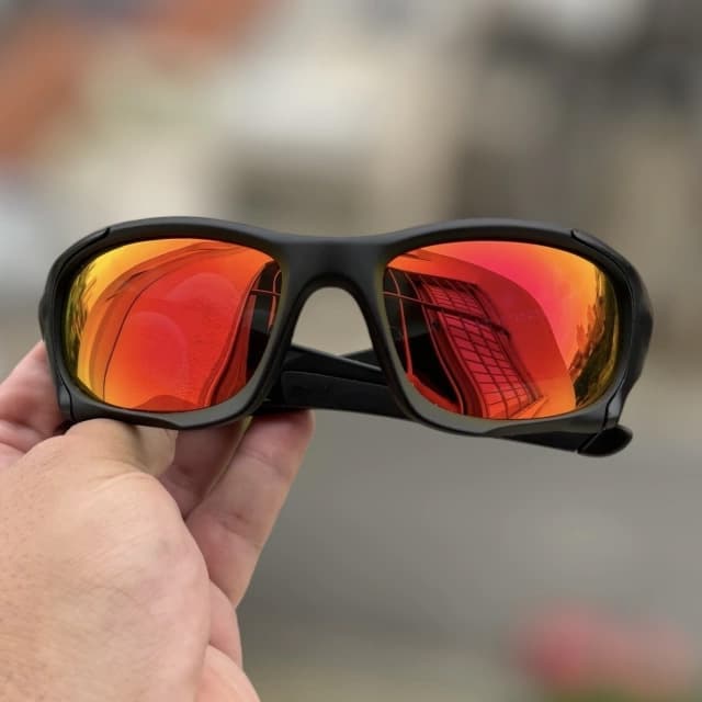 Gambar dari Oakley Pit Boss II Sunglasses Matte Black Frame Polarized Fire Lenses