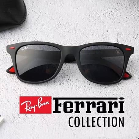Kacamata Original Rayban RB4195 Scuderia Ferrari Black Doff